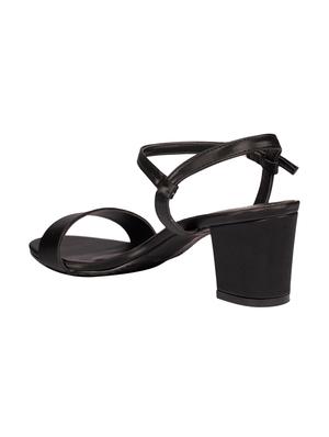 black pu ankle strap sandals - 17694080 - Standard Image - 3