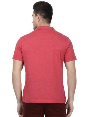red solid polo t-shirt - 17694308 - Standard Image - 3