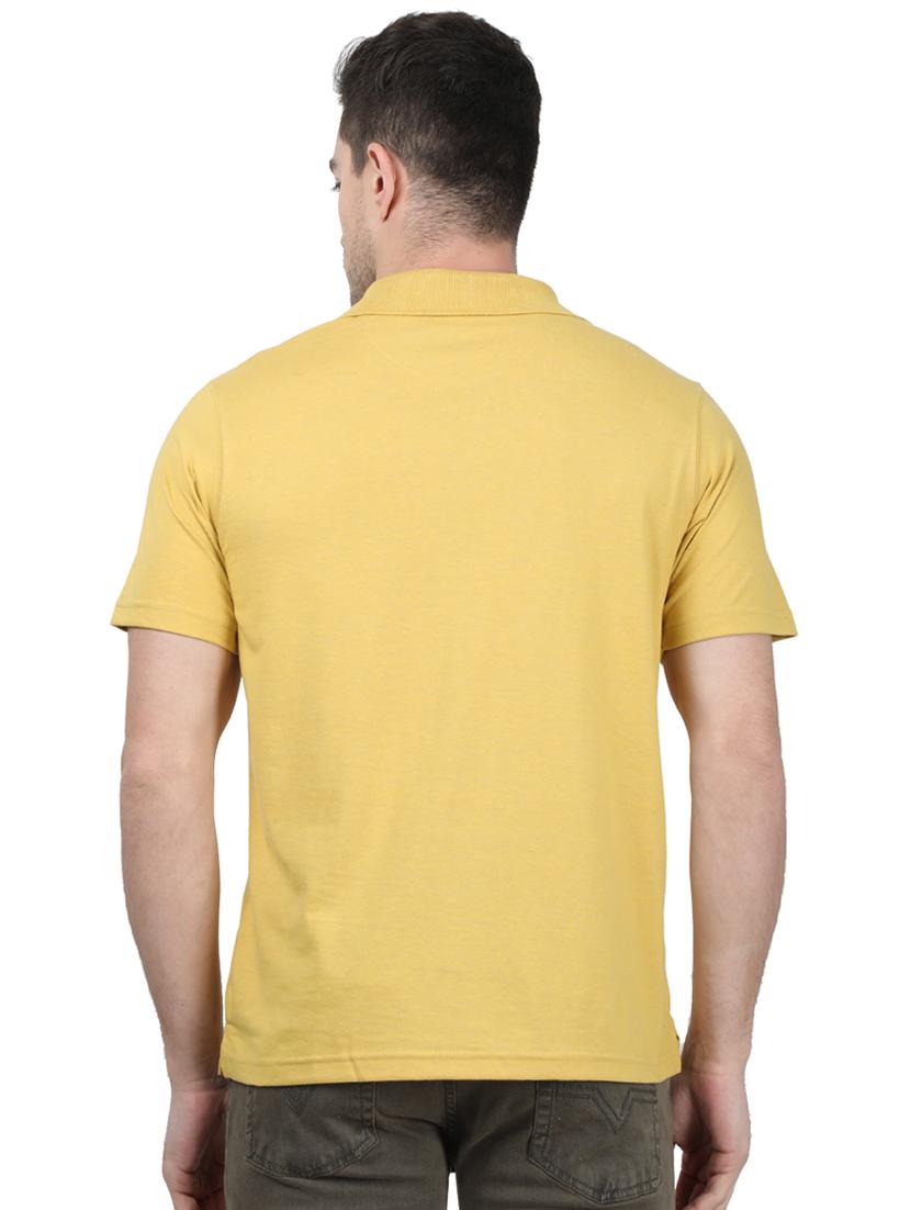 yellow solid polo t-shirt - 17694313 - Zoom Image - 3
