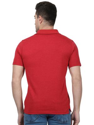 red solid polo t-shirt - 17694314 - Standard Image - 3