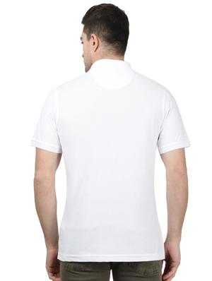 white solid polo t-shirt - 17694317 - Standard Image - 3
