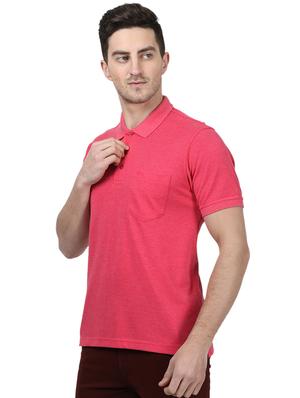 pink solid polo t-shirt - 17694321 - Standard Image - 2