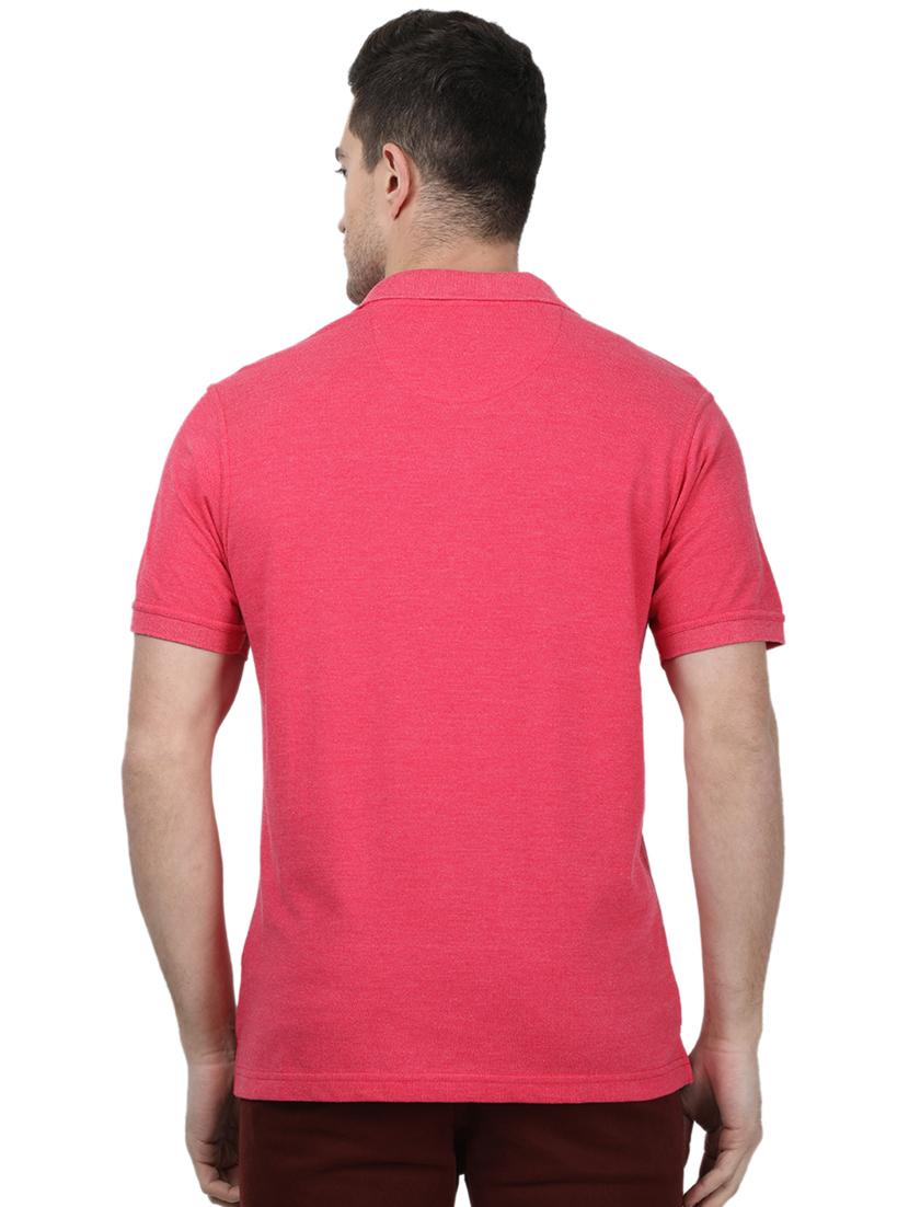 pink solid polo t-shirt - 17694321 - Zoom Image - 3