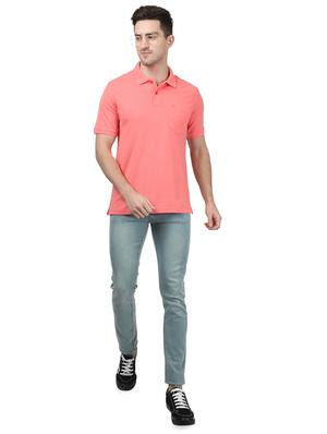 pink solid polo t-shirt - 17694347 - Standard Image - 4
