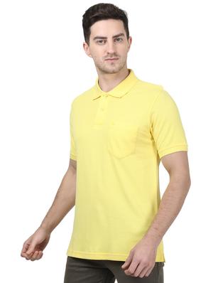 yellow solid polo t-shirt - 17694348 - Standard Image - 2