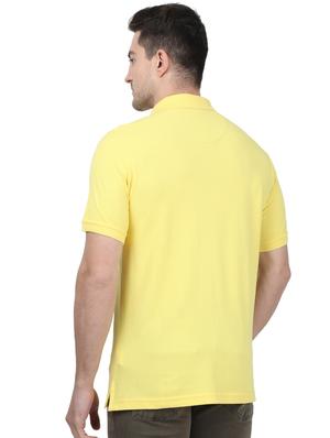 yellow solid polo t-shirt - 17694348 - Standard Image - 3