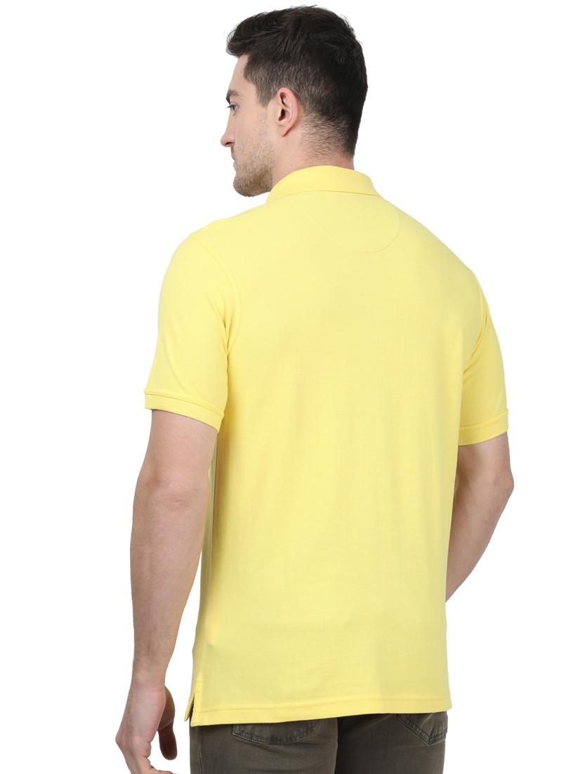 yellow solid polo t-shirt - 17694348 - Zoom Image - 3