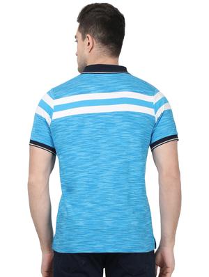 blue striped polo t-shirt - 17694359 - Standard Image - 3