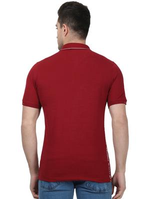 red solid polo t-shirt - 17694364 - Standard Image - 3