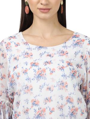 bell sleeved floral top - 17694440 - Standard Image - 5