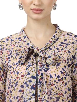 bell sleeved printed top - 17694452 - Standard Image - 5