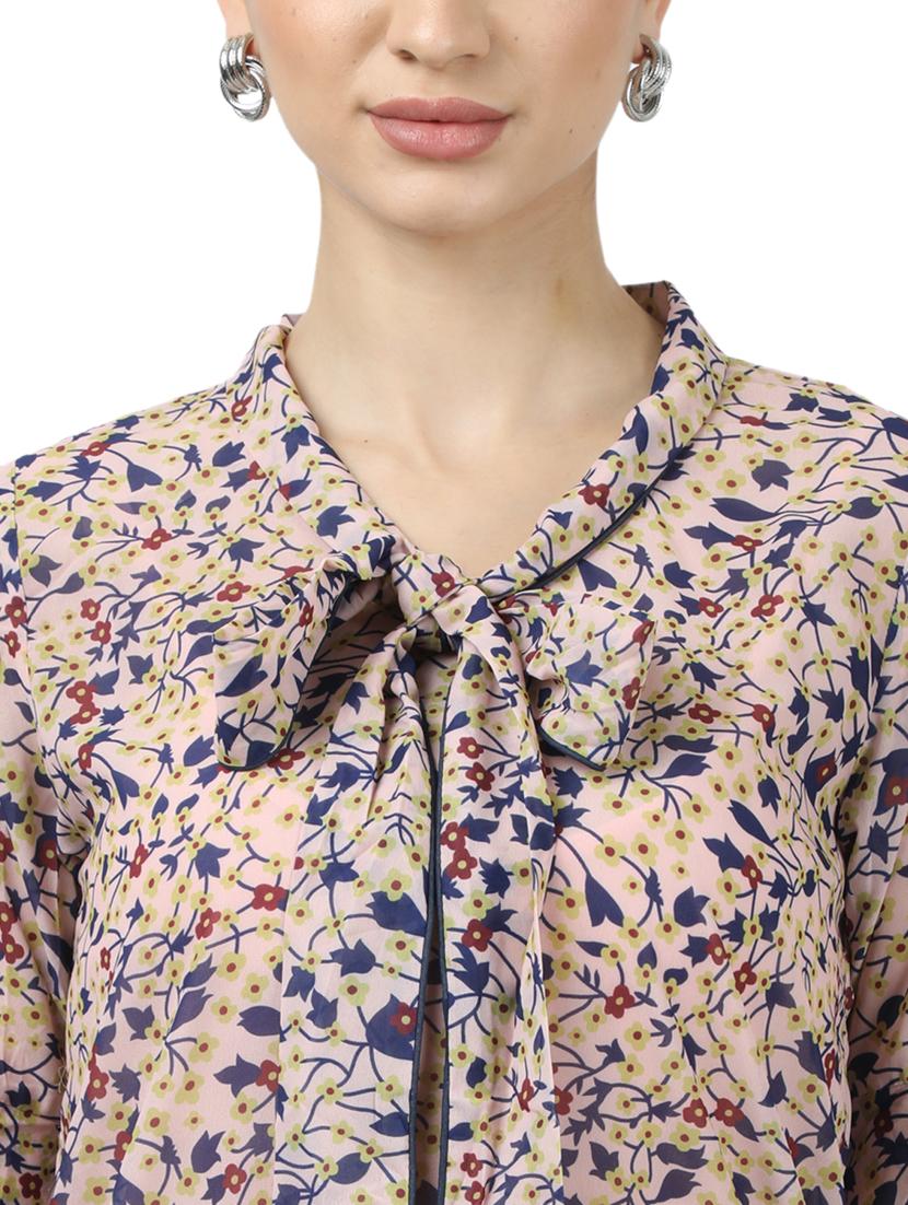bell sleeved printed top - 17694452 - Zoom Image - 5