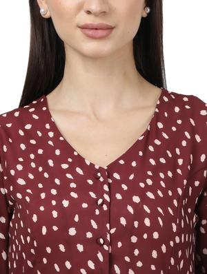 tie back printed top - 17694456 - Standard Image - 5