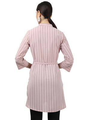 tie front striped tunic - 17694460 - Standard Image - 3