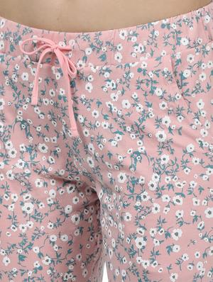 round neck printed nightwear pajama set - 17694475 - Standard Image - 4