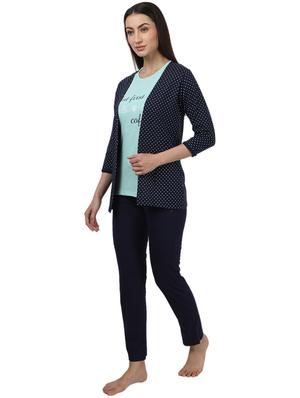 round neck printed nightwear pajama set - 17694486 - Standard Image - 2