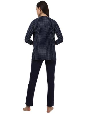 round neck printed nightwear pajama set - 17694486 - Standard Image - 3
