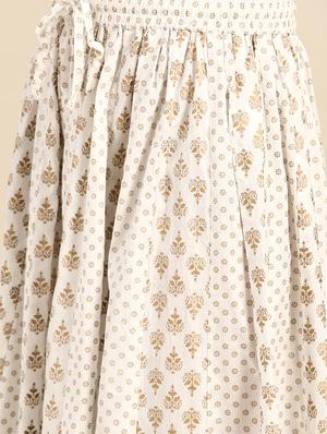 offwhite cotton flared palazzo - 17694524 - Standard Image - 4