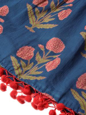 blue cotton flared skirt - 17694612 - Standard Image - 4