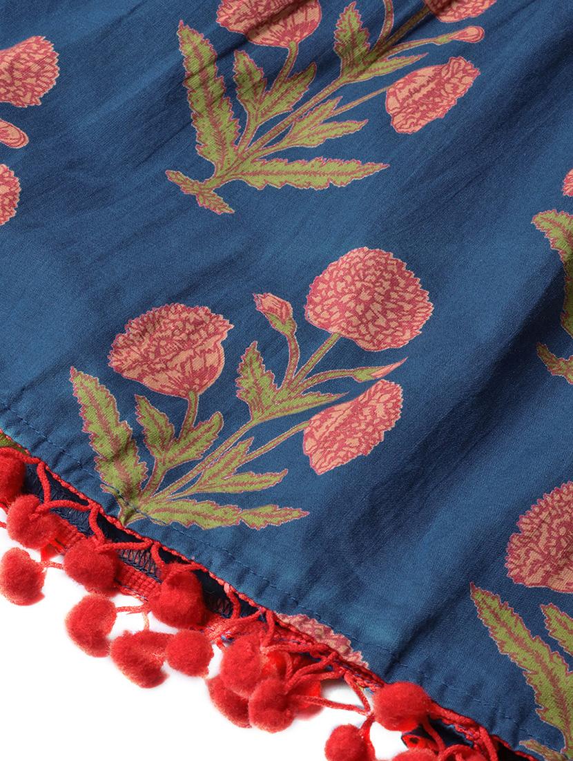 blue cotton flared skirt - 17694612 - Zoom Image - 4