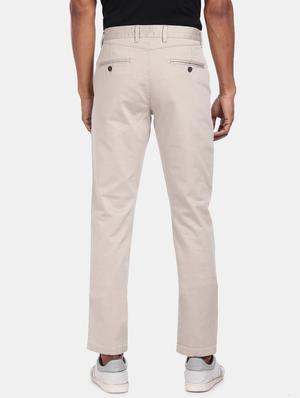 beige solid chinos - 17694629 - Standard Image - 4