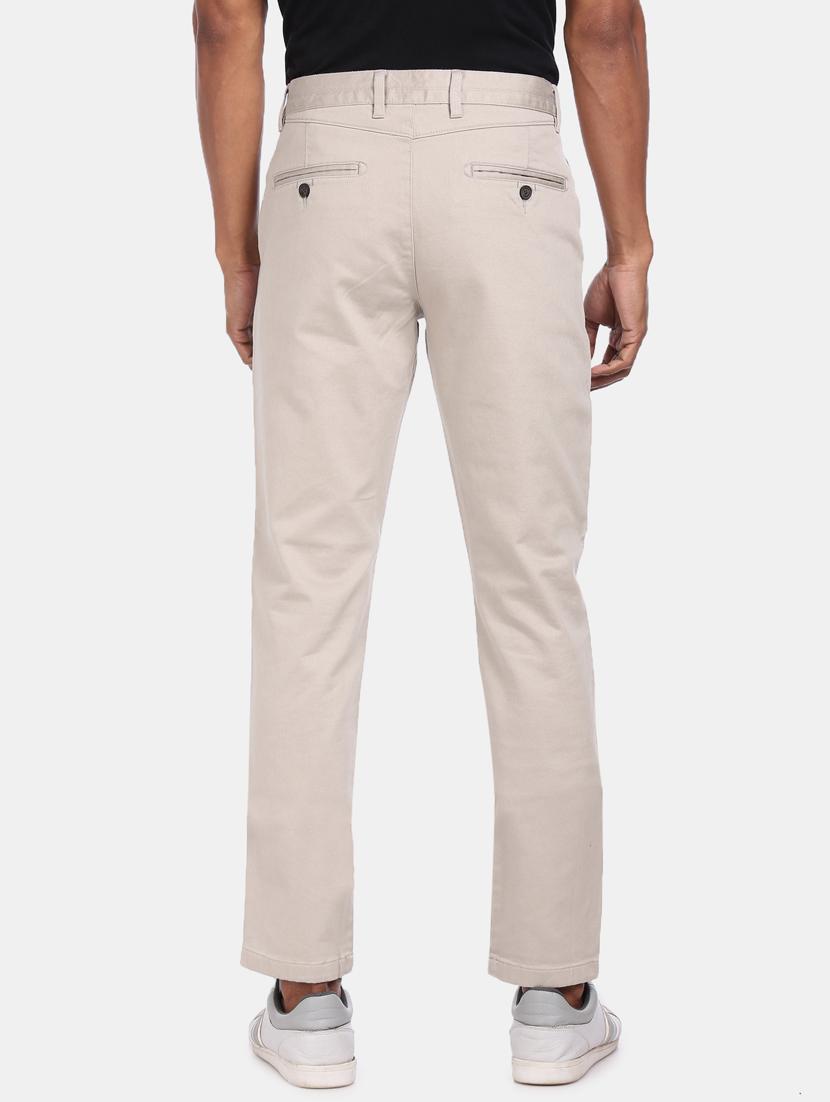 beige solid chinos - 17694629 - Zoom Image - 4