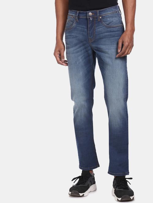 blue light washed denim jeans - 17694643 - Very Small Image - 1
