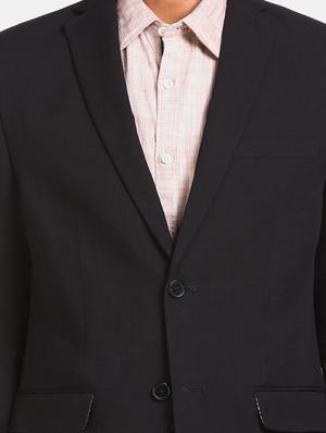 black solid single breasted casual blazer - 17694650 - Standard Image - 6