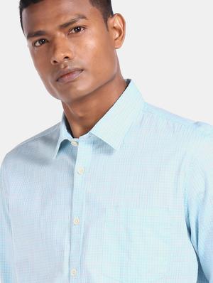 blue checkered casual shirt - 17694661 - Standard Image - 5