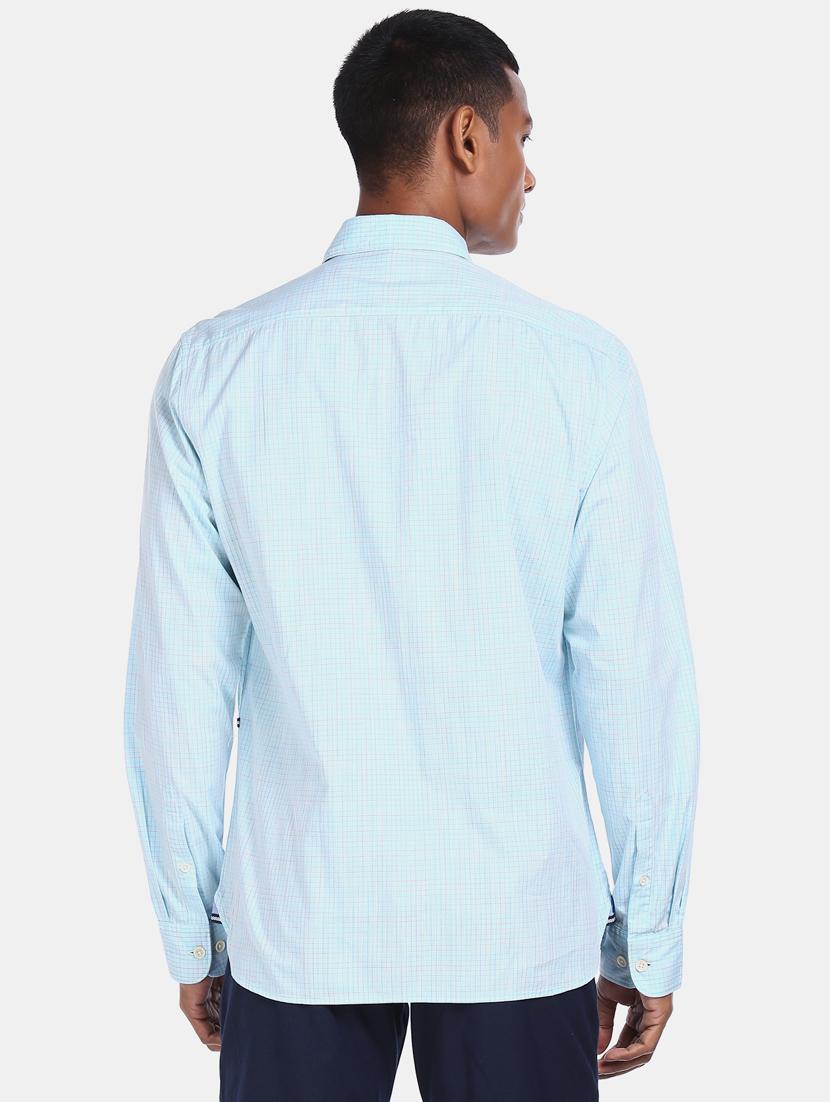 blue checkered casual shirt - 17694661 - Zoom Image - 2
