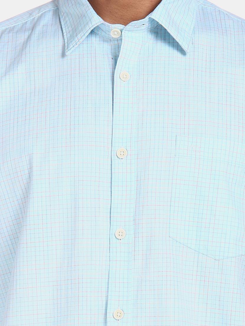 blue checkered casual shirt - 17694661 - Zoom Image - 6