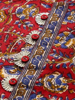 maroon cotton straight kurta - 17694814 - Standard Image - 5
