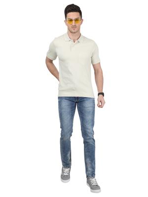 white solid polo t-shirt - 17694933 - Standard Image - 4