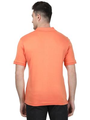 orange solid polo t-shirt - 17694935 - Standard Image - 3