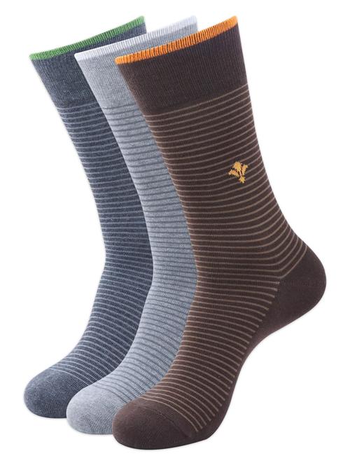 men pack of 3 striped above ankle length socks - 17694972 - Standard Image - 1