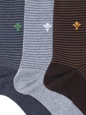 men pack of 3 striped above ankle length socks - 17694972 - Standard Image - 5