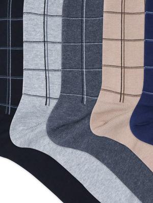 multi colored cotton above ankle length sock - 17694983 - Standard Image - 5