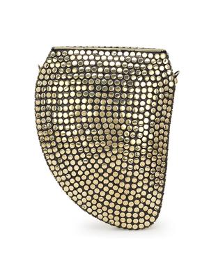 gold metal box clutch - 17694995 - Standard Image - 2