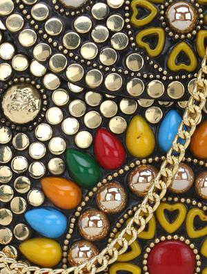 gold metal box clutch - 17694995 - Standard Image - 4