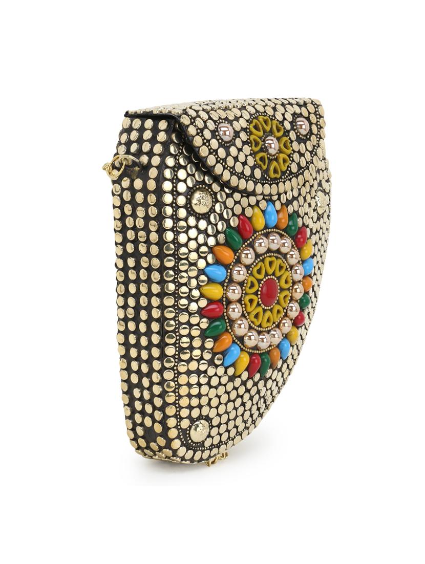 gold metal box clutch - 17694995 - Zoom Image - 5
