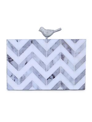 grey wood box clutch - 17694997 - Standard Image - 2