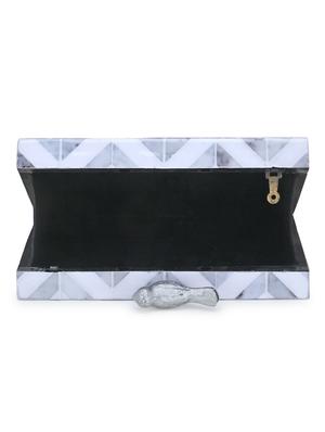 grey wood box clutch - 17694997 - Standard Image - 3