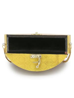 yellow wood box clutch - 17695000 - Standard Image - 3