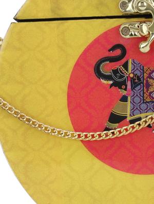 yellow wood box clutch - 17695000 - Standard Image - 4