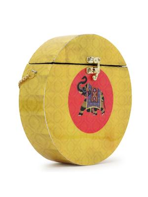 yellow wood box clutch - 17695000 - Standard Image - 5