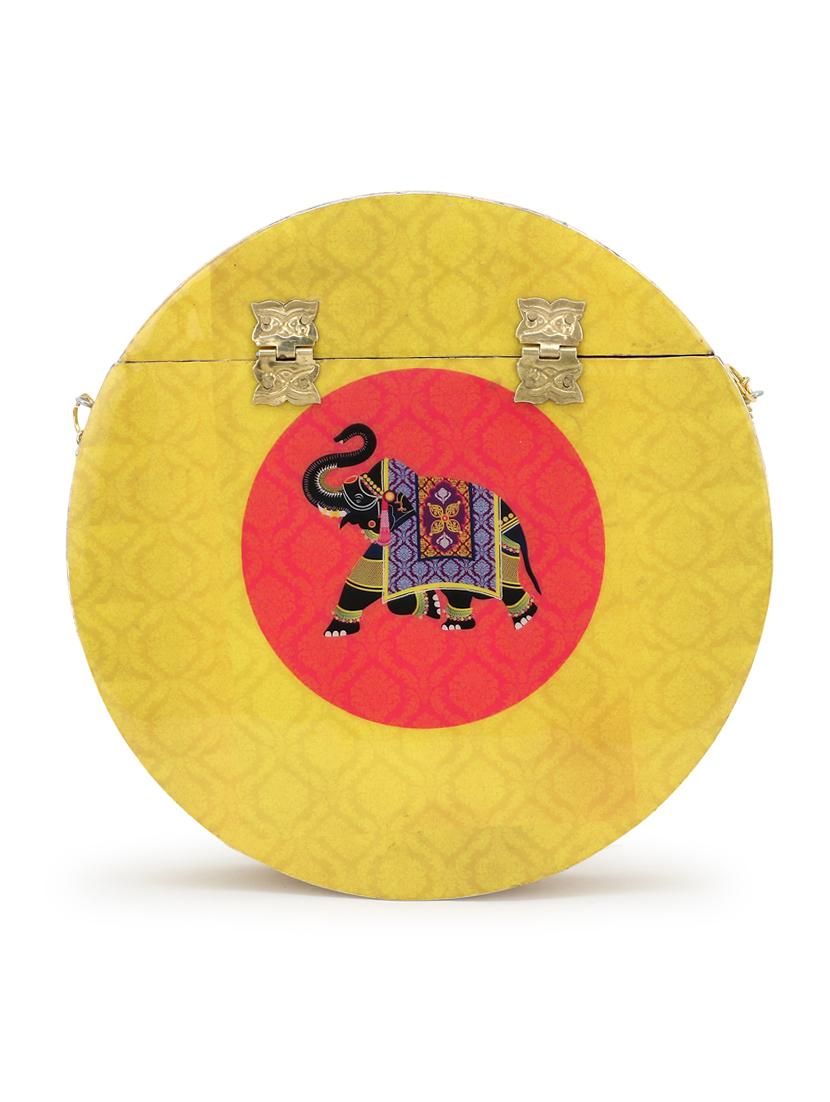 yellow wood box clutch - 17695000 - Zoom Image - 2