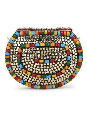 multi colored metal box clutch - 17695002 - Standard Image - 2
