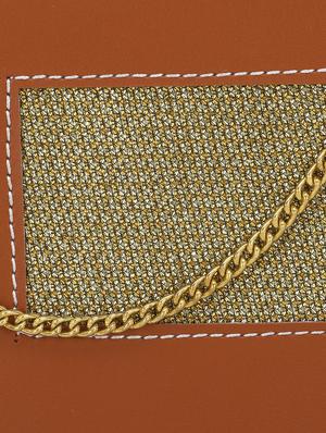 brown leather box clutch - 17695003 - Standard Image - 4