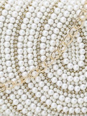 white faux silk box clutch - 17695014 - Standard Image - 4