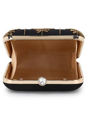 black faux silk box clutch - 17695018 - Standard Image - 3